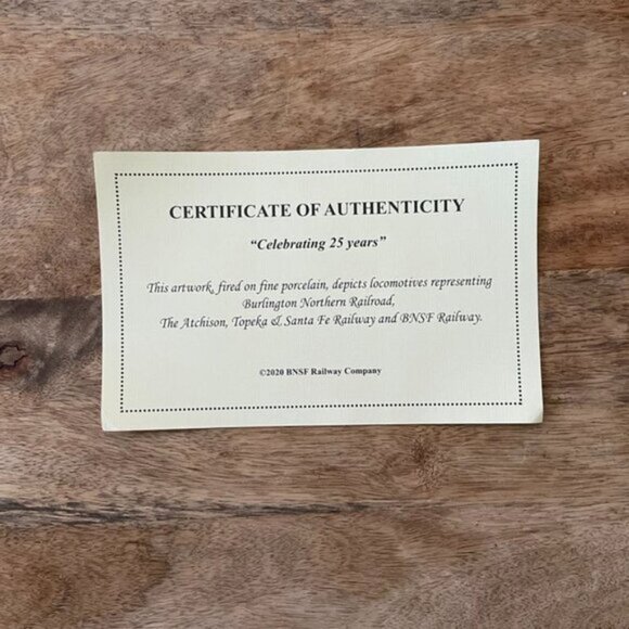 NEW BNSF 2020 Celebrating 25 Years Commemorative Collector Porcelain Plate - Picture 8 of 10